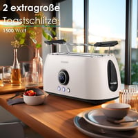 Steinborg 4 szeletes kenyérpirító hosszú nyílással, rozsdamentes acél, automata kikapcsolás, LED kijelző 2