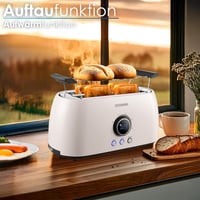 Steinborg 4 szeletes kenyérpirító hosszú nyílással, rozsdamentes acél, automata kikapcsolás, LED kijelző 6
