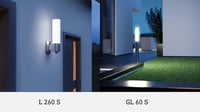 Lampă de exterior LED Steinel GL 60 S cu senzor de mișcare la 360°, 9,78 W, rază de acțiune 12 m, oțel inoxidabil, argintiu, iluminat pentru grădină și intrare IP44 6