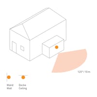 Steinel IS 1 senzor pokreta, bijeli, za unutarnju i vanjsku upotrebu, kut detekcije 120°, domet 10 m, nadgradna i podžbukna montaža, IP54, 120x80x50 mm 4