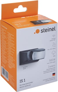 Steinel IS 1 senzor pokreta crni, za unutarnju i vanjsku upotrebu, kut detekcije 120°, domet 10 m, nadžbuna i podžbuna montaža, IP54, 120x80x50 mm 5