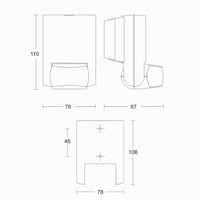 Senzor de mișcare Steinel IS 130-2 antracit, senzor PIR 130°, rază de acțiune 12 m, IP54, pentru utilizare la interior și exterior, 230V 8