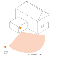 Steinel IS 140-2 Senzor pokreta crni, kut detekcije 140°, domet 14 m, unutarnja i vanjska uporaba, IP54 5