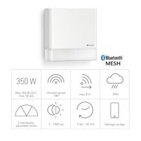 Steinel IS 180 Digi Connect senzor pokreta, 180° i domet detekcije u 3 zone, funkcija tajmera, upravljanje putem aplikacije, 1000 W, bijeli 5