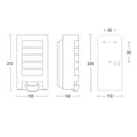 Vonkajšie nástenné svietidlo Steinel L 12 S antracitové s pohybovým senzorom, 180°, dosah 10 m, E27, hliníkové tienidlo, 27,2x15,5x10,8 cm 6