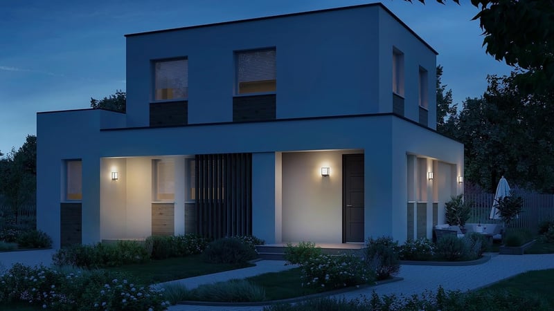Steinel L 40 SC Connect LED kültéri fali lámpa mozgásérzékelővel - L 40 - Quadratisch, With motion sensor