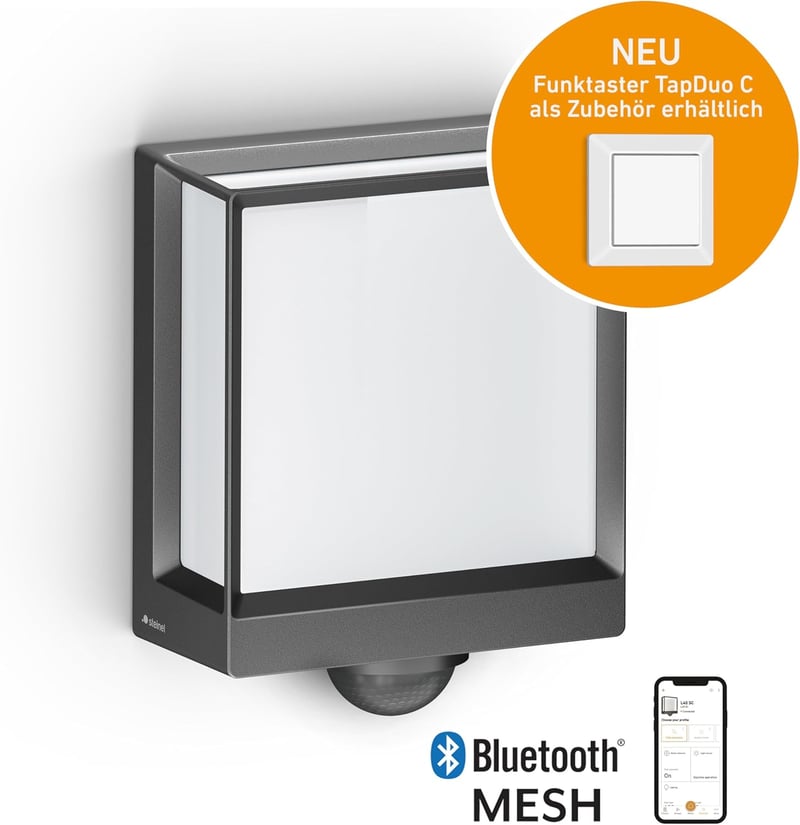 Steinel L 40 SC Connect LED kültéri fali lámpa mozgásérzékelővel - L 40 - Quadratisch, With motion sensor