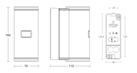Lampă de perete LED de exterior Steinel L 940 SC Connect cu senzor de mișcare, control prin aplicație, temporizator, 3000 K, antracit 8