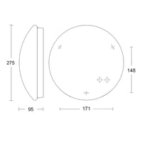 Lampă de interior Steinel RS 16 S L, lampă de perete și tavan, senzor de mișcare la 360°, rază de acțiune 8 m, cu fasung E27, max. 60 W, albă 10