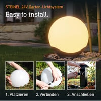 Steinel Sphera C 24V LED gömblámpa, 400 mm átmérő, 16 millió szín, app vezérlés, Plug & Play, fényérzékelő, IP65, kertbe és teraszra 5