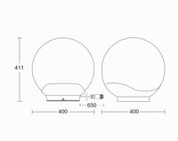 Steinel Sphera C 24V LED gömblámpa, 400 mm átmérő, 16 millió szín, app vezérlés, Plug & Play, fényérzékelő, IP65, kertbe és teraszra 9