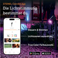 Steinel Sphera C 24V LED gömblámpa, 400 mm átmérő, 16 millió szín, app vezérlés, Plug & Play, fényérzékelő, IP65, kertbe és teraszra 4
