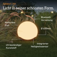 Steinel Sphera C 24V LED gömblámpa, 400 mm átmérő, 16 millió szín, app vezérlés, Plug & Play, fényérzékelő, IP65, kertbe és teraszra 2