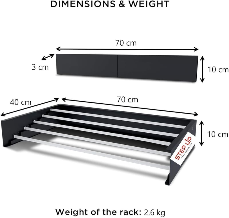 Step Up falra szerelhető összecsukható ruhaszárító 70 cm fehér 25 kg