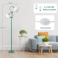 Stepeak zöld virág álló lámpa 2 izzóval LED izzóval 3