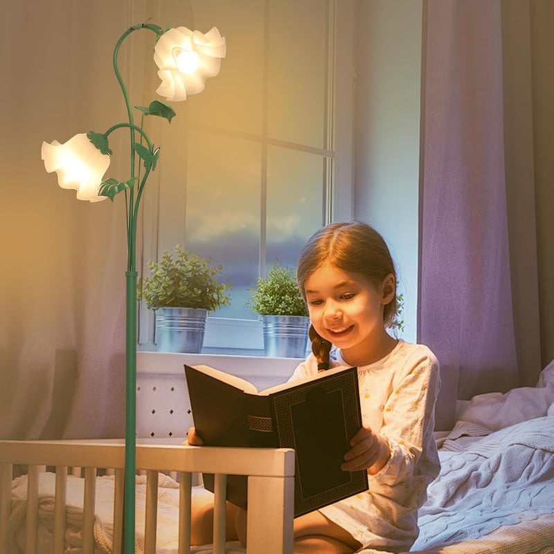 Stepeak zöld virág álló lámpa 2 izzóval LED izzóval