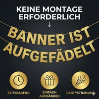 Ghirlandă aniversară Sterling James Co. "Legenda de 12 ani" cu sclipici auriu – Decorațiuni și accesorii amuzante pentru petrecerea de 12 ani 5