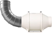 STERR IDM Fehér Csőventillátor 100mm - 26W Vezetékes Légcsatorna Ventilátor Fürdőszobába és Konyhába - 230V 6