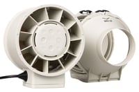 STERR IDM Biely potrubný ventilátor 100mm - 26W Káblový ventilátor do vzduchovodu pre kúpeľne a kuchyne - 230V 2