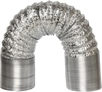 STERR rugalmas alumínium szellőzőcső, flexibilis légcsatorna toldó, ezüst reflektív fóliával, légelszívó és ventilátorhoz 4
