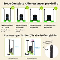Steve Kompressziós Harisnya Felhúzó Segédeszköz - Teljes Öltözködési Segítség Hajolás Nélkül (L méret, 47-56+ cm vádli) - S - Wadenumfang 30-37cm 3