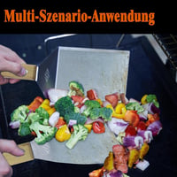 STEVEN-BULL S rozsdamentes acél grillspatula smash burgerhez és planchához, fafogantyúval 5