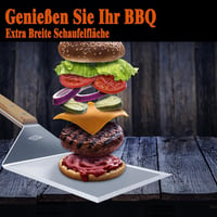 STEVEN-BULL S rozsdamentes acél grillspatula smash burgerhez és planchához, fafogantyúval 3
