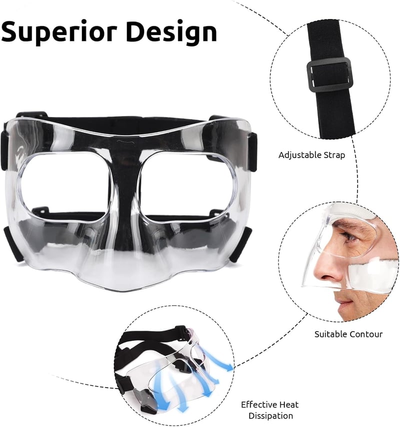 STFALI Orrmaske Futball Volley Orrprotektoros Arcvédő Párnázott Unisex