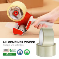 Lepiaca páska Stick Well 3 ks – 48 mm x 66 m, tichá, silne lepiaca, priehľadná páska na kartónové škatule, vhodná na sťahovanie a do odvíjača 6