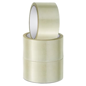 Stick Well ljepljiva traka za pakiranje, 3 komada - 48 mm x 66 m, tiha, jakog prianjanja, prozirna traka za kartonske kutije za selidbu, za ručne odmatače
