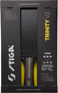 Stolnotenisová raketa STIGA Trinity V2 – 3 hviezdičková, schválená ITTF – čierna 10