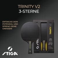 Stolnotenisová raketa STIGA Trinity V2 – 3 hviezdičková, schválená ITTF – čierna 5