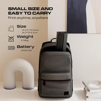 STIGMA Bluetooth Tetoválás Stencil Nyomtató - Fekete Mini Hőtranszfer Készülék 2500 mAh Akkumulátorral, 10 db Transzferpapírral, 300 DPI - black 5