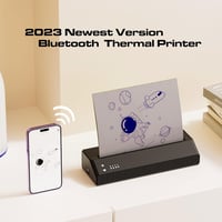 STIGMA Bluetooth Tetoválás Stencil Nyomtató - Fekete Mini Hőtranszfer Készülék 2500 mAh Akkumulátorral, 10 db Transzferpapírral, 300 DPI - black 6