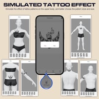 STIGMA Bluetooth Tetoválás Stencil Nyomtató - Fekete Mini Hőtranszfer Készülék 2500 mAh Akkumulátorral, 10 db Transzferpapírral, 300 DPI - black 4
