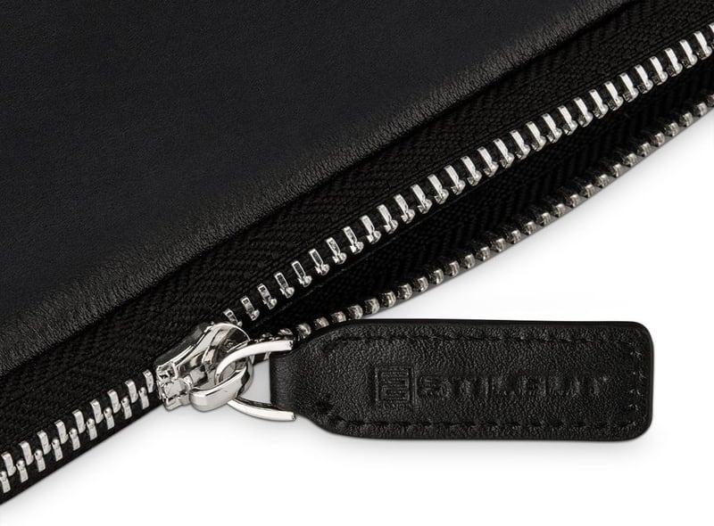 StilGut Bellevue 12 Inch MacBook Sleeve Nappa Bőr Tok Fekete