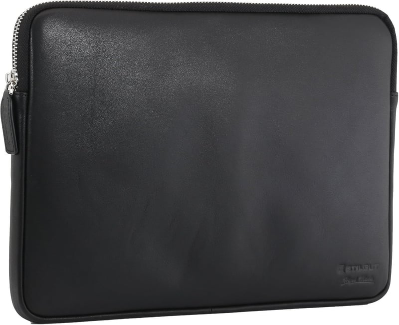 StilGut Bellevue 12 Inch MacBook Sleeve Nappa Bőr Tok Fekete