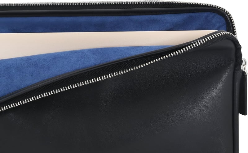 StilGut Bellevue 12 Inch MacBook Sleeve Nappa Bőr Tok Fekete