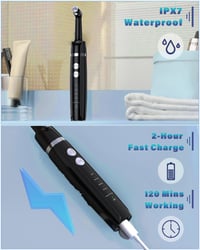 Elektrická zubná kefka Stim-U-Dent s 5 režimami pre ľudí a psov, bielenie zubov, domáca starostlivosť o zuby, vodoodolnosť IPX6, nabíjateľná 3