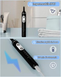 Ultrazvuková súprava na starostlivosť o psie zuby Stim-U-Dent s LED svetlom, odstraňovač zubného kameňa a povlaku, prstová zubná kefka pre psov 6