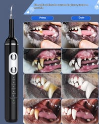Ultrazvuková súprava na starostlivosť o psie zuby Stim-U-Dent s LED svetlom, odstraňovač zubného kameňa a povlaku, prstová zubná kefka pre psov 3