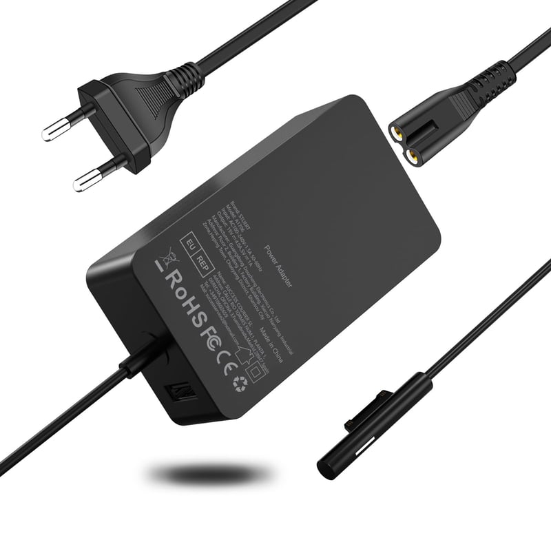 STLIERT 65W nabíjačka na Surface Pro, kompatibilná s Microsoft Surface Pro 11/10/9/8/7/6/5/4/3/X, Laptop 7/6/5/4/3/2/1, Go 4/3/2, Book 3/2/1, model 17