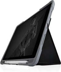 Puzdro STM Bags Dux Plus Duo na iPad 10,2" s držiakom na Apple Pencil – čierne/priehľadné 2