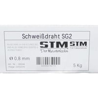 Sârmă de sudură STM Schweißtechnik SG2, sârmă de oțel 0,8 mm MIG/MAG CO2 G3Si1, bobină 5,0 kg D200 6