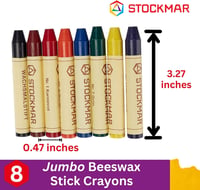 Stockmar Méhviasz Zsírkréta Készlet - 8 Színes Kréta Fémdobozban, Vízálló, 83 mm, 2 Éves Kortól, Rajzoláshoz és Színezéshez 7