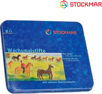Stockmar Méhviasz Zsírkréta Készlet - 8 Színes Kréta Fémdobozban, Vízálló, 83 mm, 2 Éves Kortól, Rajzoláshoz és Színezéshez 8