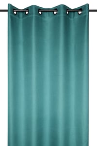 Zatemňovací záves Stof Copenhagen s krúžkami, 140x260 cm, kačacia modrá – záves na okná do obývačky a spálne, tepelnoizolačný 1