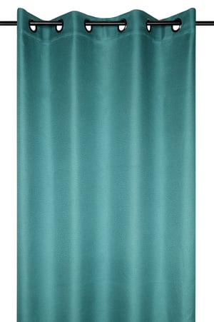 Stof Copenhagen zavjesa za zamračivanje s ringovima, 140x260 cm, patka plava - zavjesa za dnevni boravak i spavaću sobu, termoizolacijska