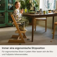 Stokke Tripp Trapp dječja stolica od hrastovine, natur – Podesiva, ergonomska drvena sjedalica za djecu 4