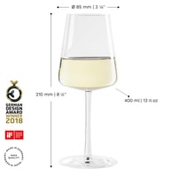 Sada krištáľových pohárov na biele víno Stölzle Lausitz Power, 6 ks, 400 ml, vhodná do umývačky riadu 2